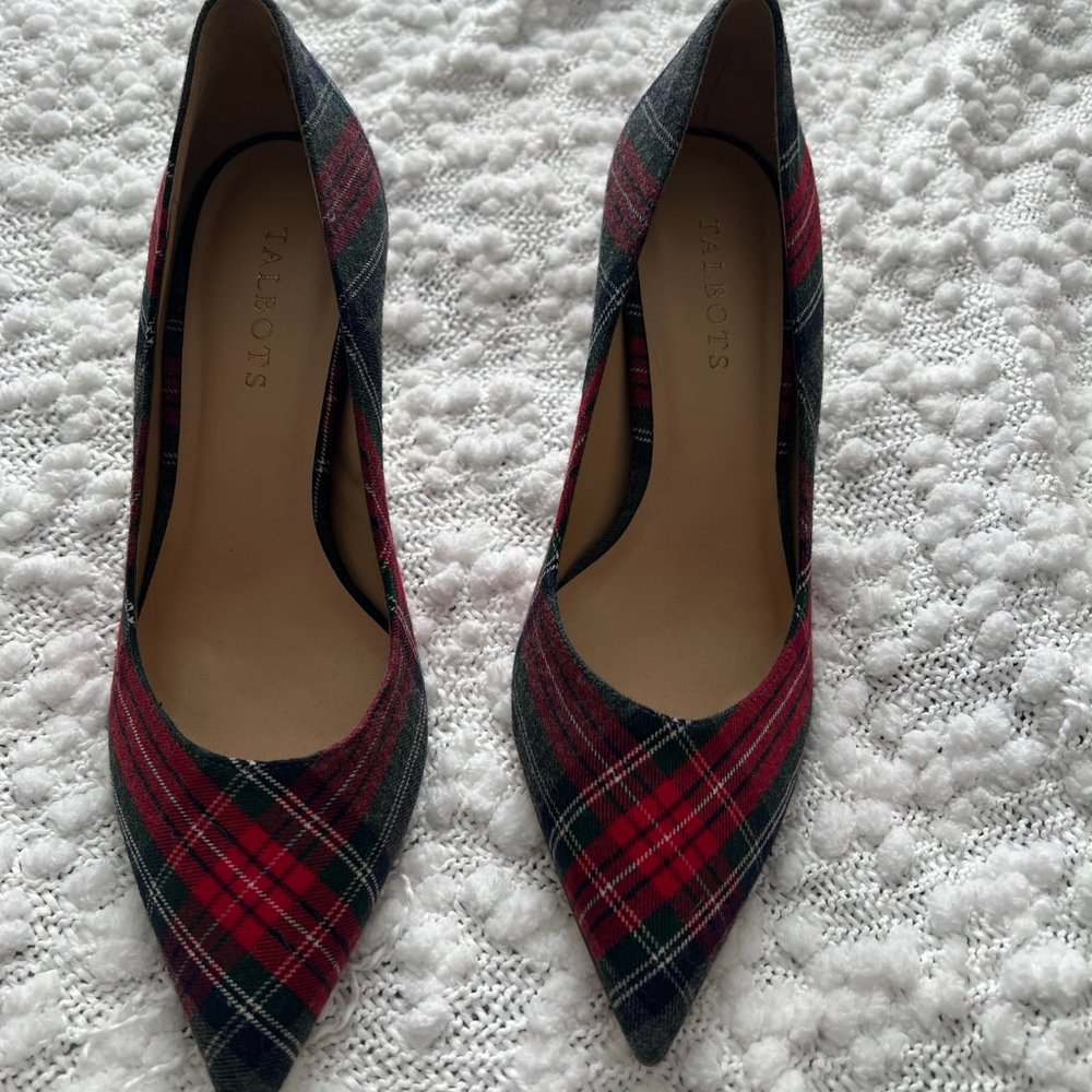 Talbot Red Tartan Heels - Size 8.5M